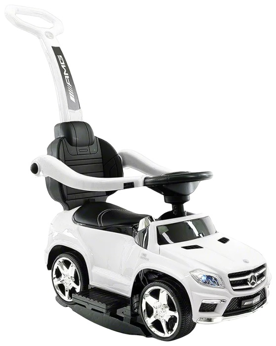 Детская машинка Каталка-качалка, толокар на аккумуляторе RiverToys Mercedes-Benz GL63 A888AA-H (белый/черный) Лицензия