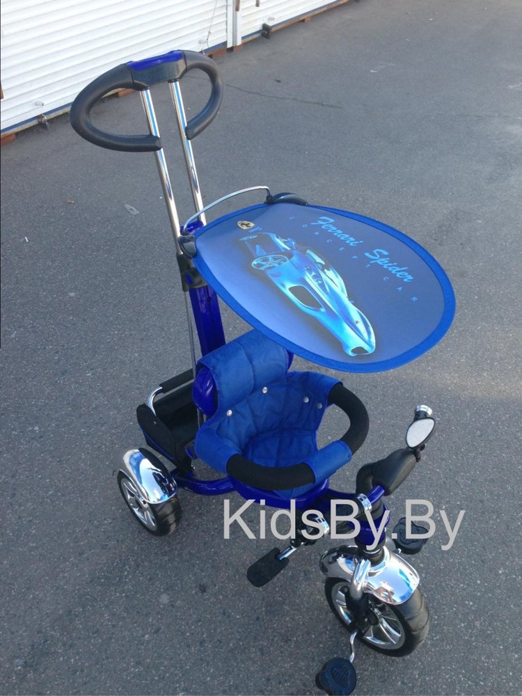 Велосипед детский трехколесный Rich Toys Lexus Trike Grand New (синий) с регулируемой по высоте телескопической ручкой управления
