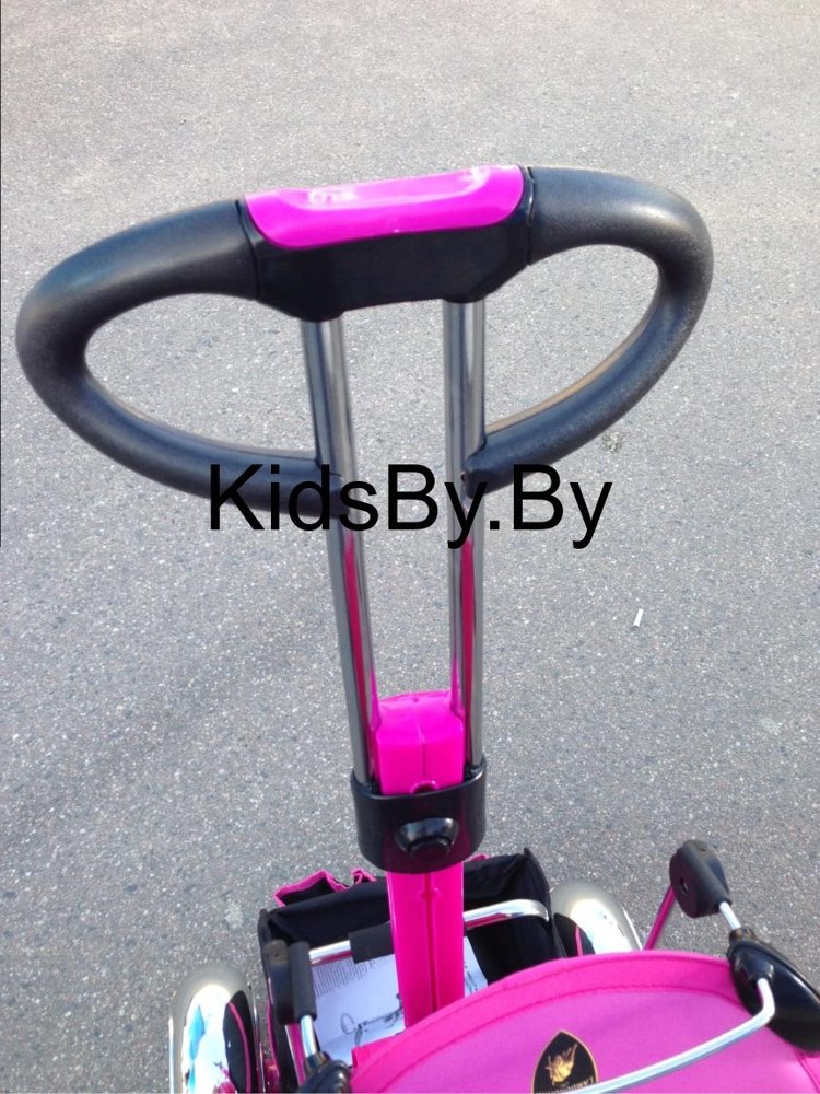 Велосипед детский трехколесный Rich Toys Lexus Trike Grand New (розовый) с регулируемой по высоте телескопической ручкой управления - фото3