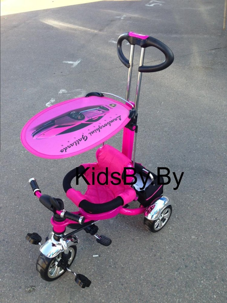 Велосипед детский трехколесный Rich Toys Lexus Trike Grand New (розовый) с регулируемой по высоте телескопической ручкой управления