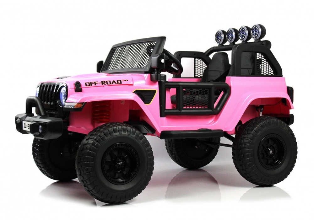 Детский электромобиль RiverToys P999BP (розовый) Полноприводный Двухместный