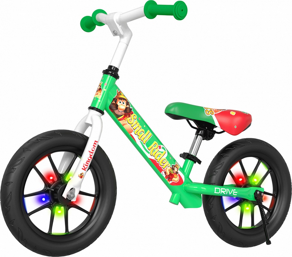 Детский беговел Small Rider Drive 3 Flash (зеленый) светящиеся колеса