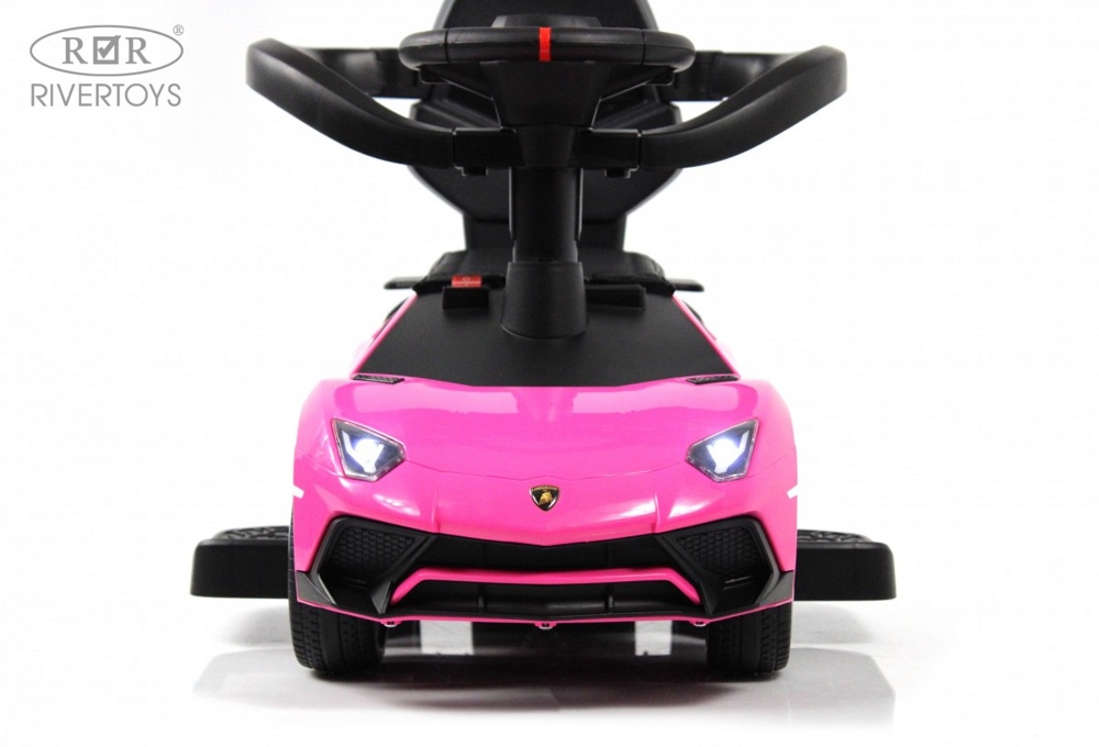 Детский толокар RiverToys M555MM-M (розовый) Lamborghini Aventador SV - фото4
