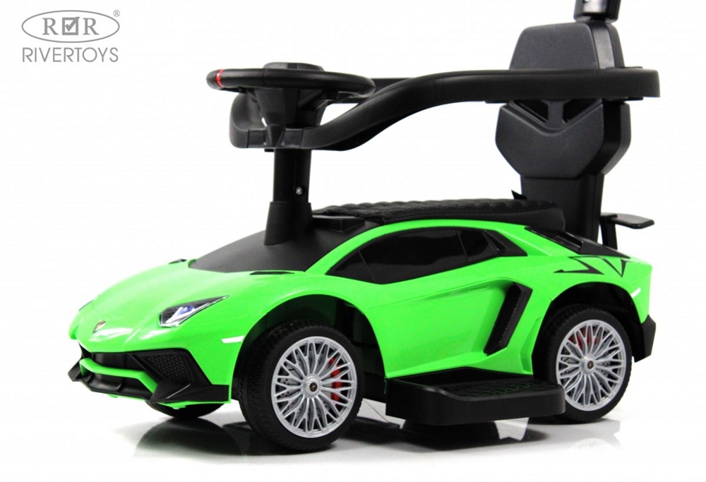 Детский толокар RiverToys M555MM-M (зелёный) Lamborghini Aventador SV - фото4