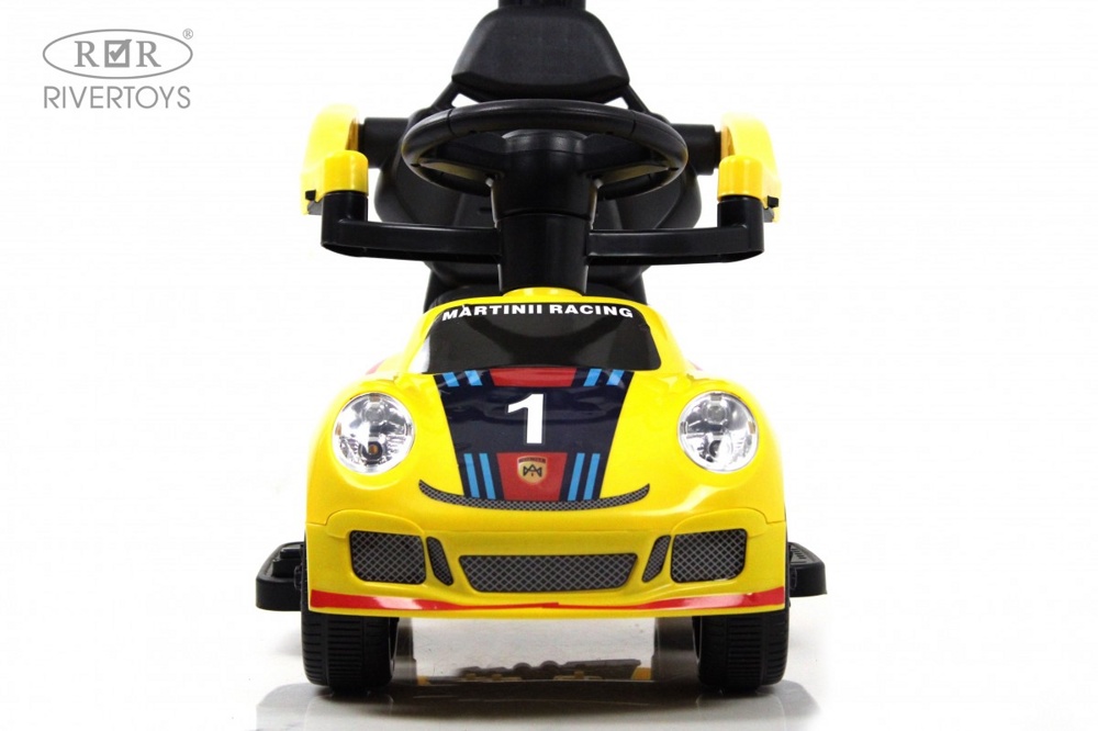Детский толокар RiverToys F005FF-P (желтый) Porsche - фото6