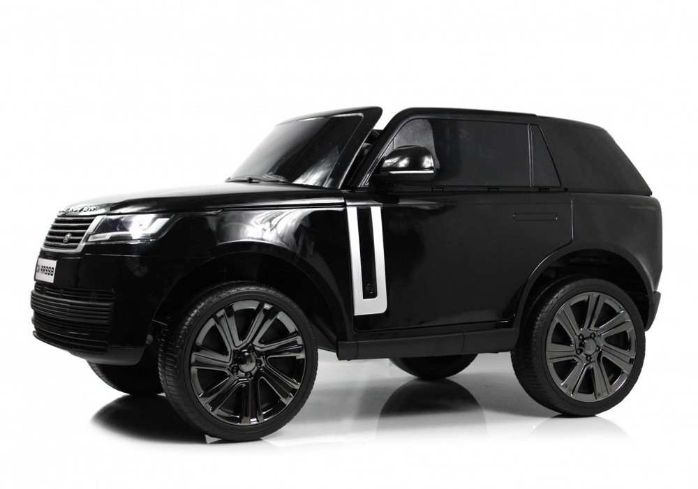 Детский электромобиль RiverToys Y999YY (черный глянец) Range Rover Полноприводный Двухместный