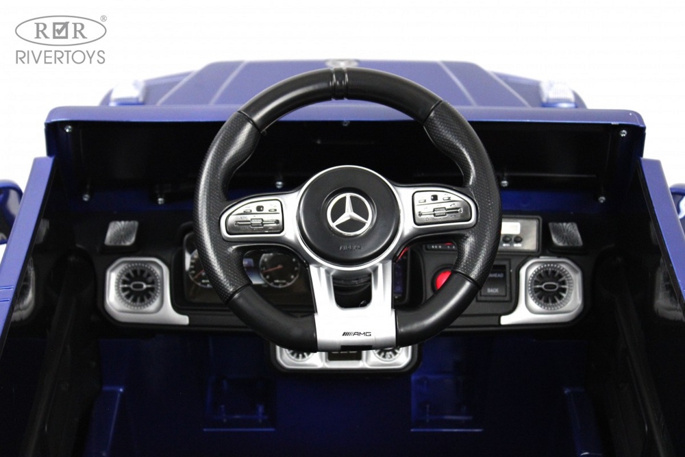 Детский электромобиль RiverToys Mercedes-Benz G63 O111OO (синий глянец) Лицензия - фото6