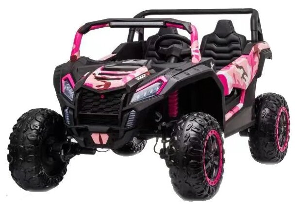 Детский электромобиль RiverToys M222MM (розовый камуфляж)