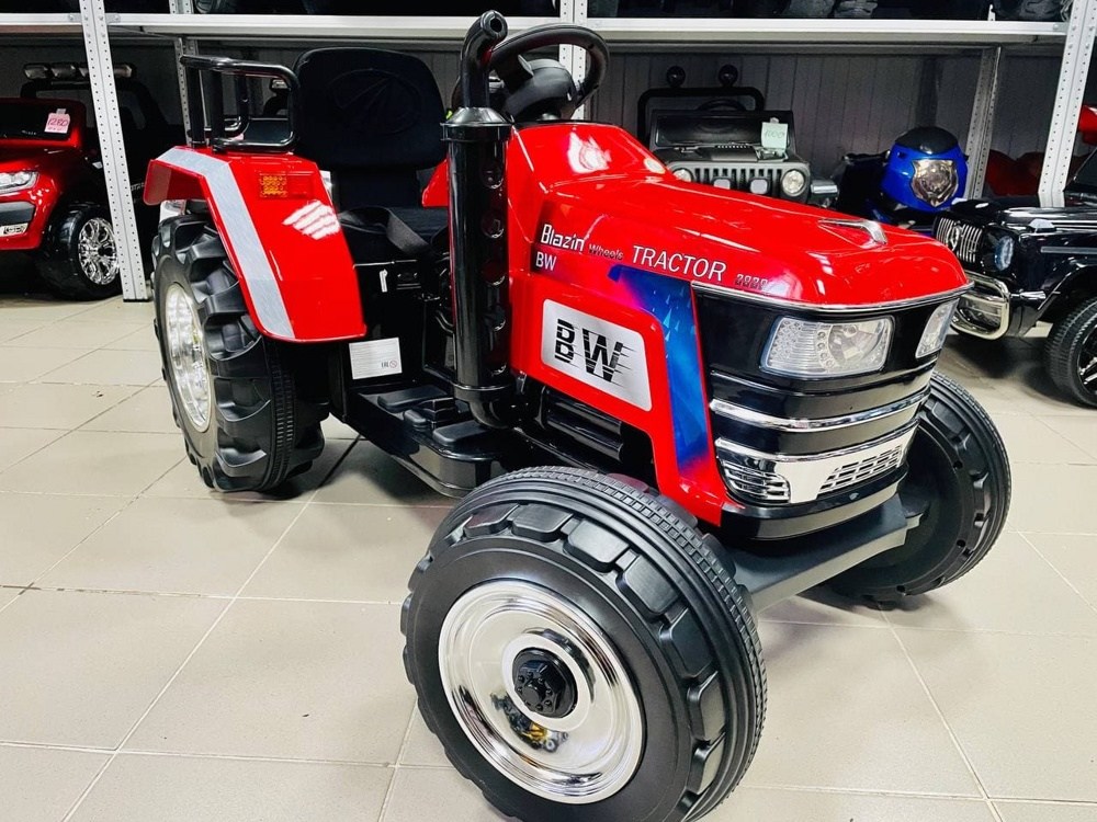 Детский электромобиль RiverToys трактор O030OO (красный)
