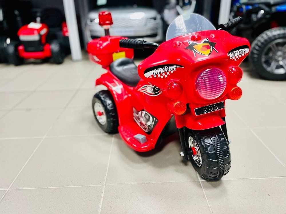 Детский электромобиль мотоцикл RiverToys Moto 998 (красный) - фото2