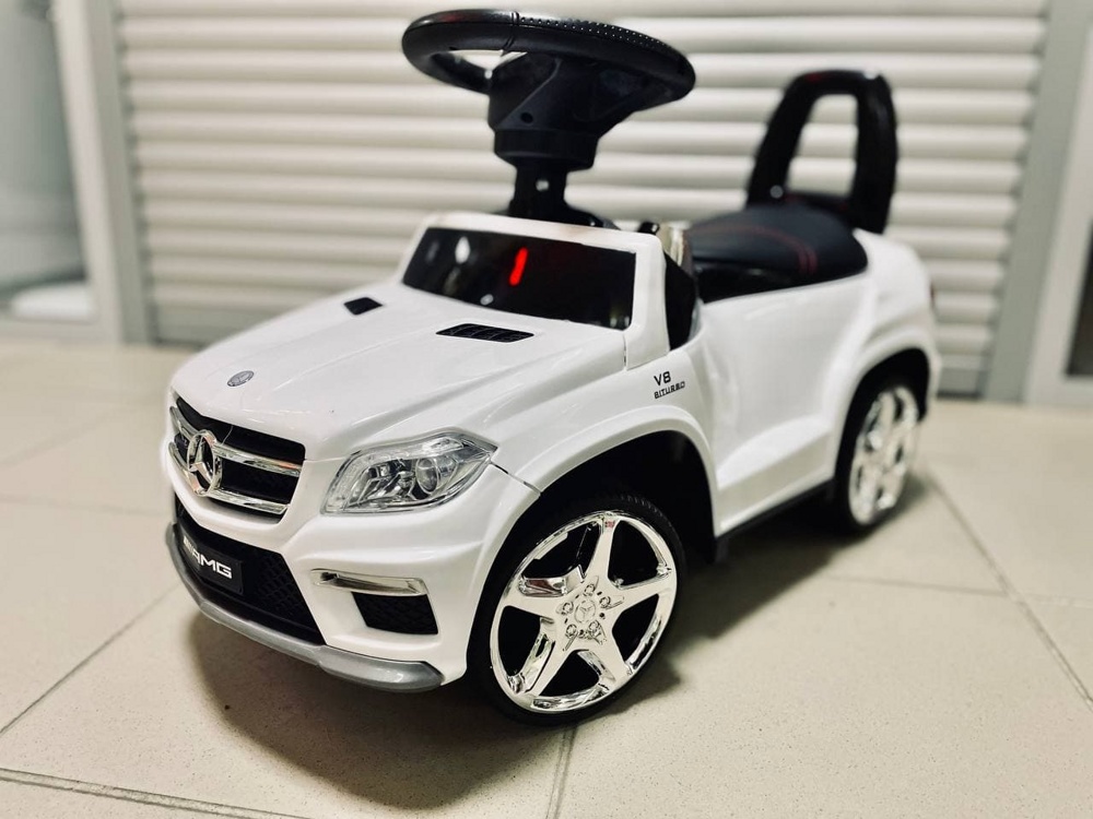 Детская машинка-каталка RiverToys Mercedes-Benz GL63 A888AA (белый/черный) лицензия