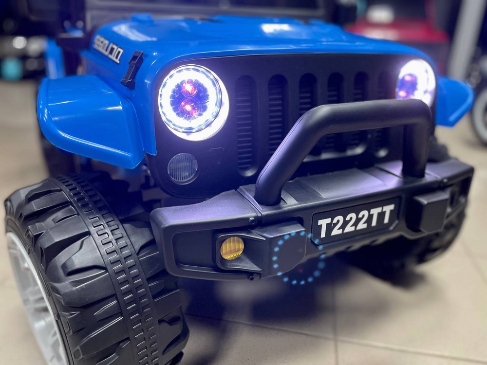 Детский электромобиль RiverToys T222TT 4WD (синий) Jeep Полноприводный - фото6