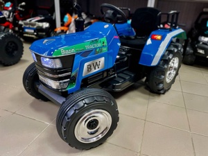 Детский электромобиль RiverToys трактор O030OO (синий) - фото