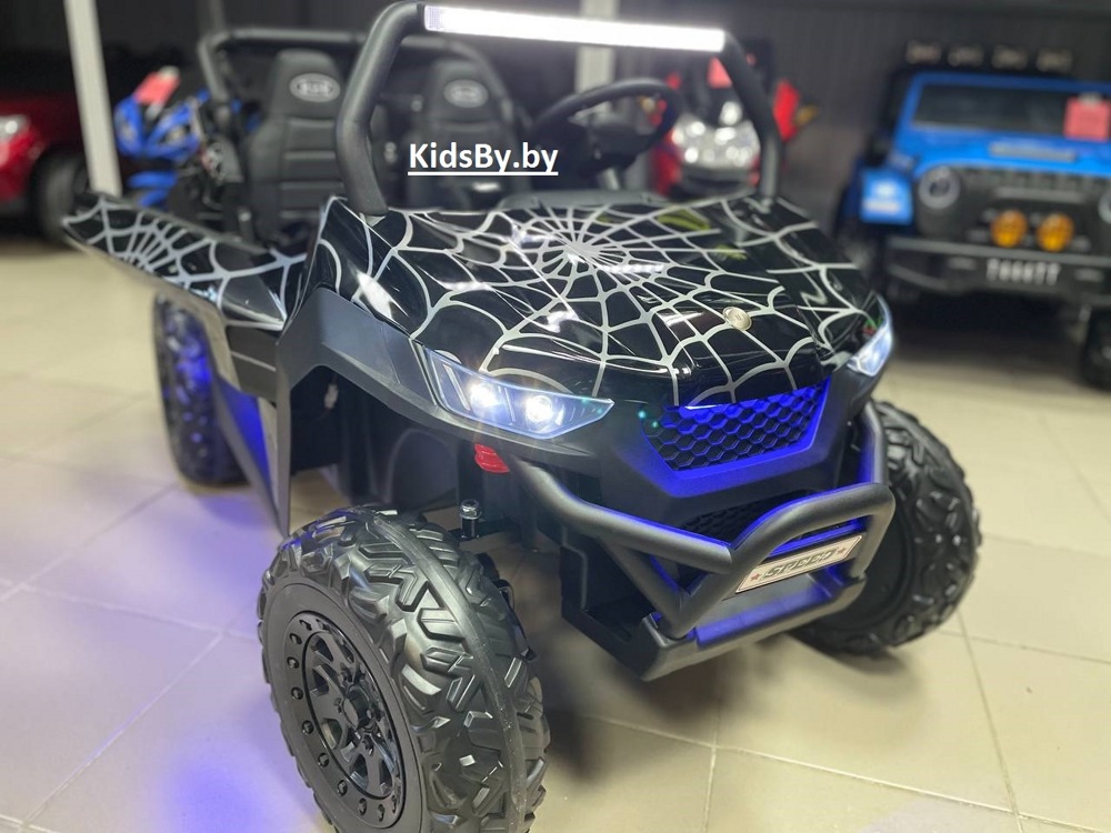 Детский электромобиль RiverToys T777TT 4WD (черный паук) Buggy Полноприводный, двухместный