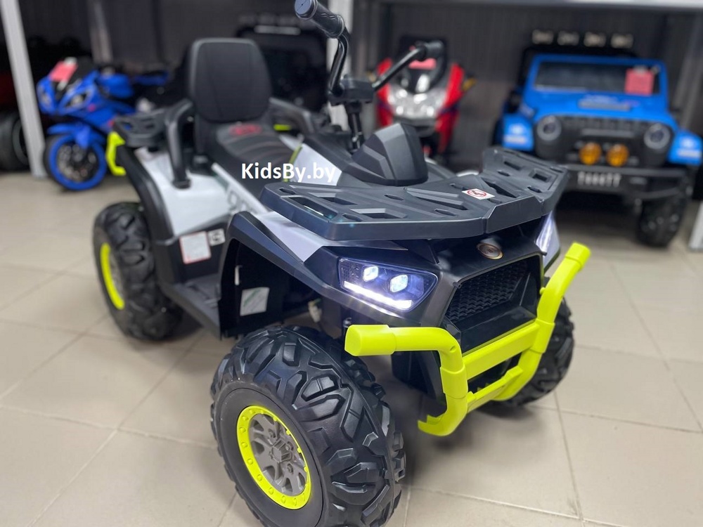 Детский электроквадроцикл RiverToys H999HH (белый) полноприводный