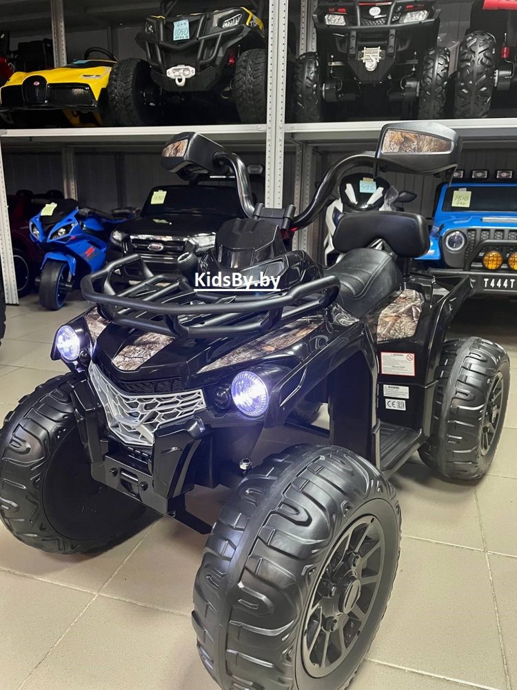Детский электроквадроцикл RiverToys JS009 (черный камуфляж)