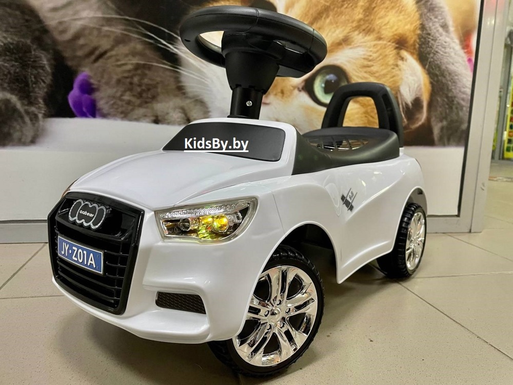 Детская машинка-каталка, толокар RiverToys Audi JY-Z01A (белый)
