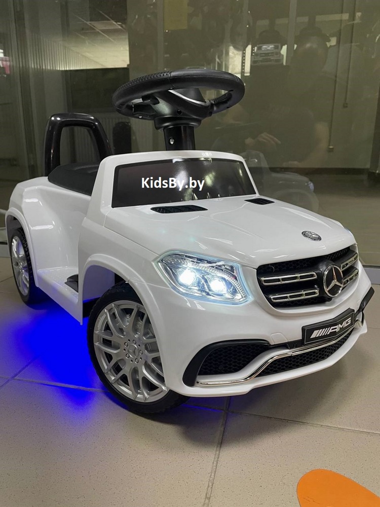 Детская машинка-каталка, электромобиль RiverToys Mercedes-AMG GLS 63 HL600 (белый) Лицензия, пульт Д/У
