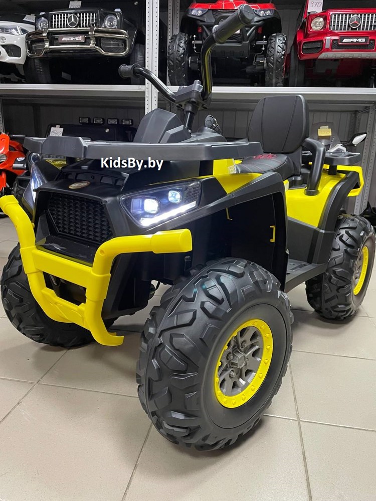 Детский электроквадроцикл RiverToys H999HH (желтый) полноприводный