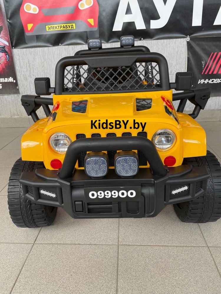 Детский электромобиль RiverToys O999OO (желтый) Jeep - фото2