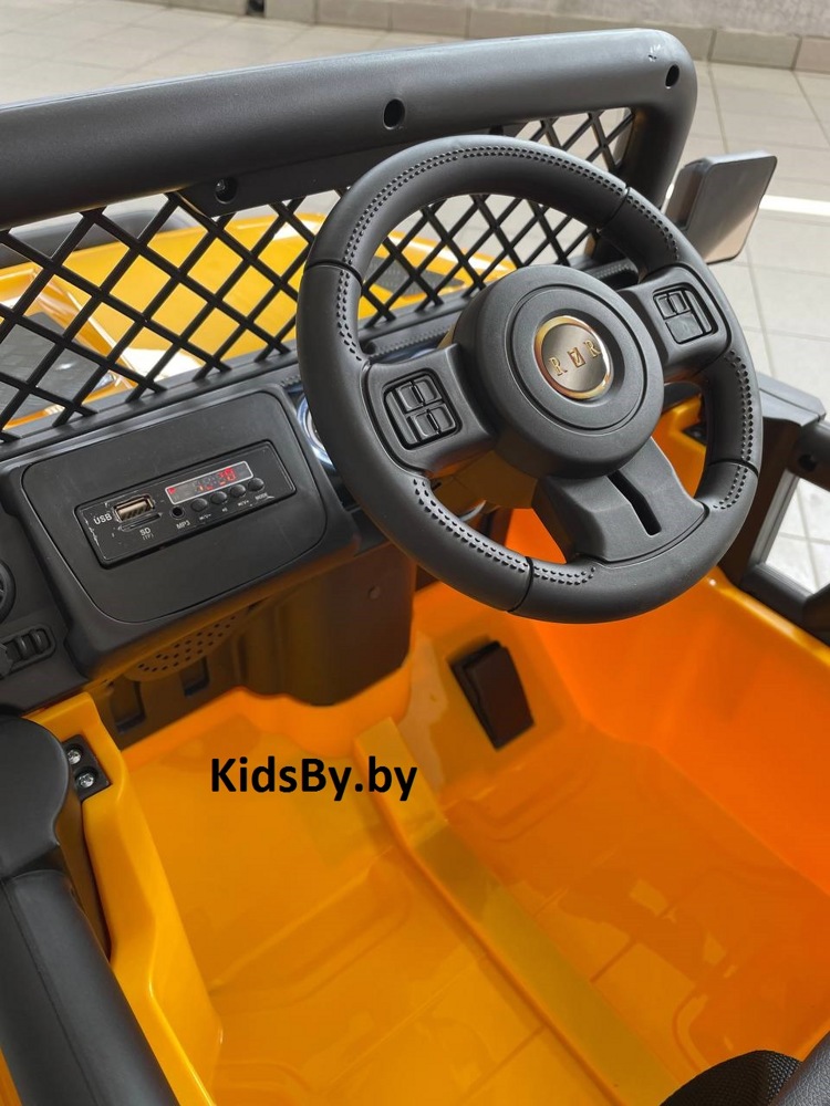 Детский электромобиль RiverToys O999OO (желтый) Jeep - фото4