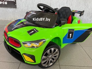 Детский электромобиль RiverToys F444FF (зеленый) BMW Режим качалки - фото