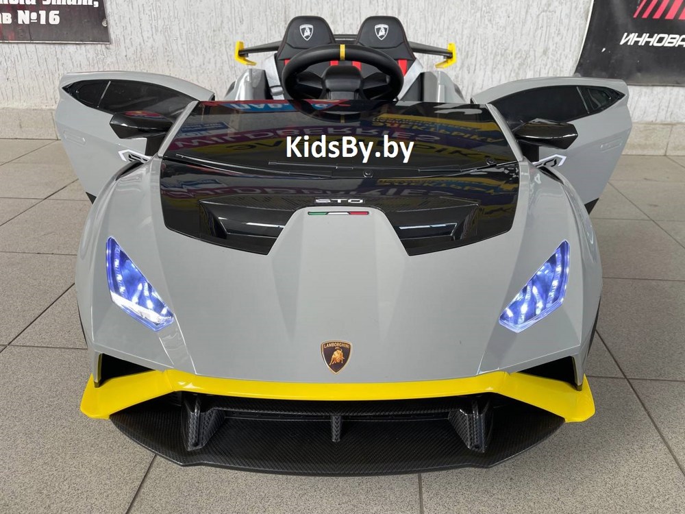 Детский электромобиль RiverToys Lamborghini Huracan STO E888EE (серый) - фото2