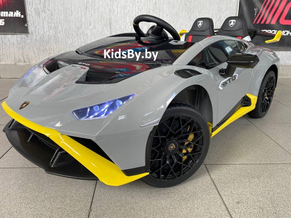 Детский электромобиль RiverToys Lamborghini Huracan STO E888EE (серый)