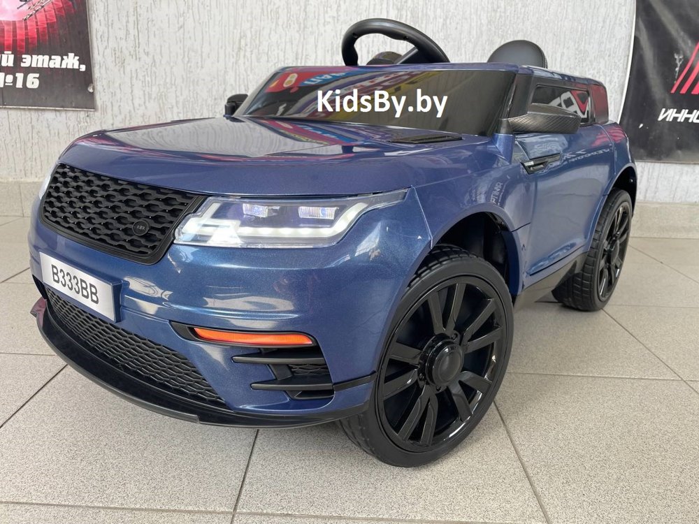 Детский электромобиль RiverToys Range Rover B333BB (синий) Evoque - фото2