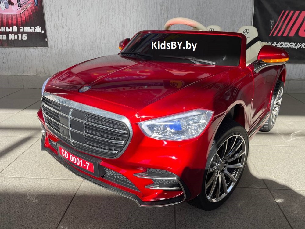 Детский электромобиль RiverToys М333БХ (красный глянец) Mercedes Лицензия Полный привод - фото2