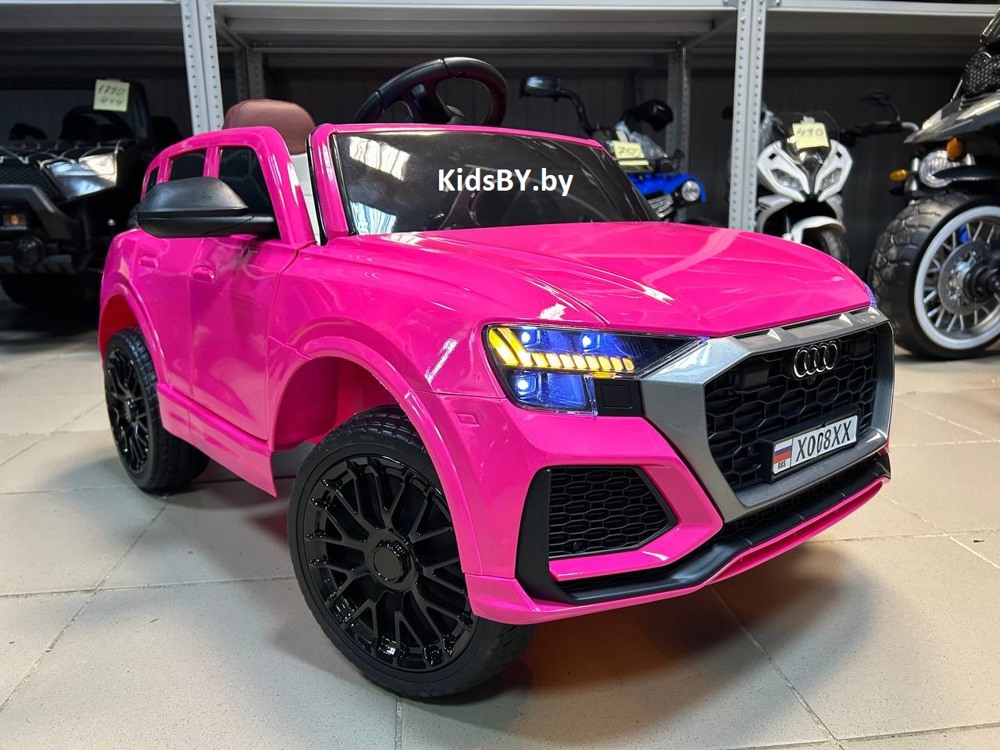 Детский электромобиль RiverToys X008XX (розовый глянец) Audi - фото5