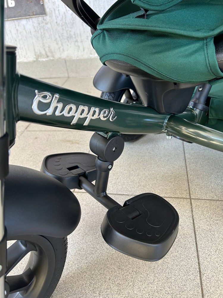Детский велосипед Chopper CH1G 2024 (зеленый) наклонный руль, обновленная родительская ручка и фара - фото5