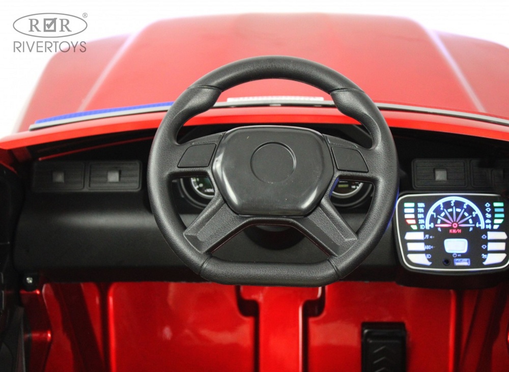 Детский электромобиль RiverToys F222FF (красный глянец) Toyota Полноприводный - фото5