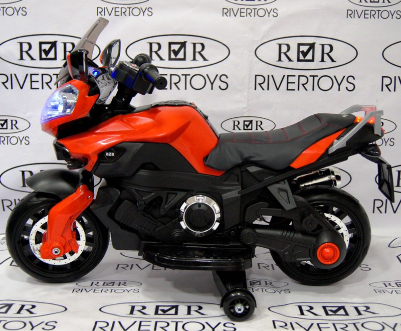 Детский электромобиль, мотоцикл RiverToys E222KX (красный) Yamaha - фото2