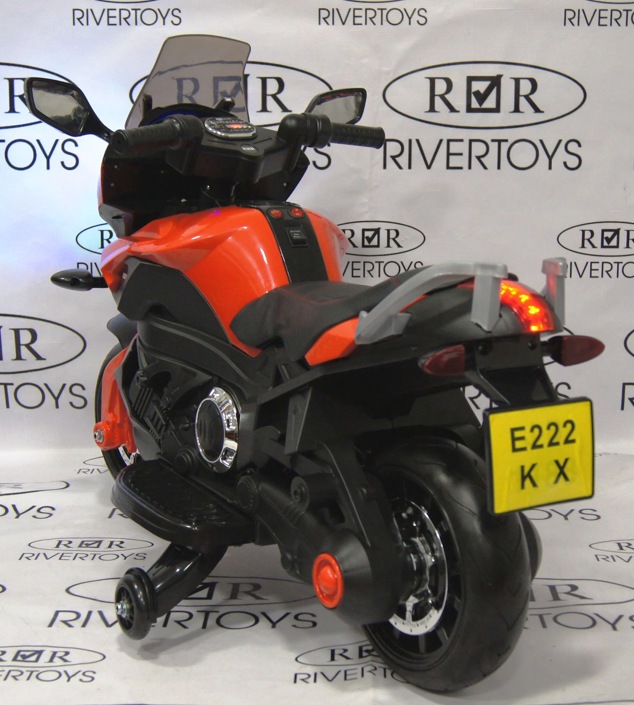 Детский электромобиль, мотоцикл RiverToys E222KX (красный) Yamaha - фото3