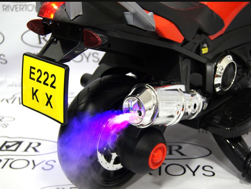 Детский электромобиль, мотоцикл RiverToys E222KX (красный) Yamaha - фото5