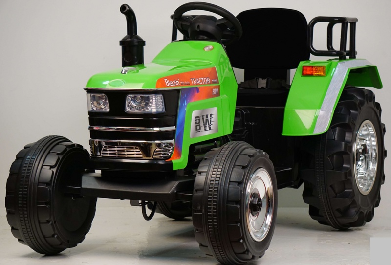 Детский электромобиль RiverToys трактор O030OO (зеленый)