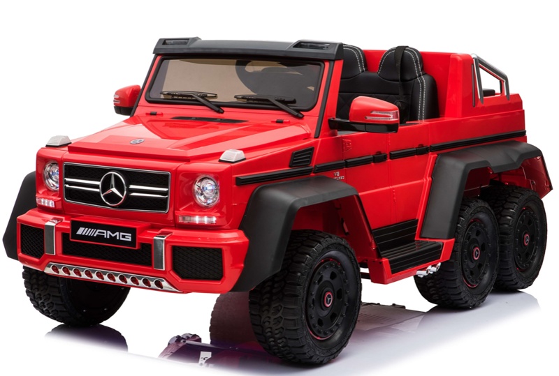 Детский электромобиль RiverToys Mercedes-Benz G63 AMG 4WD A006AA (красный) Лицензия, полноприводной, шестиколесный