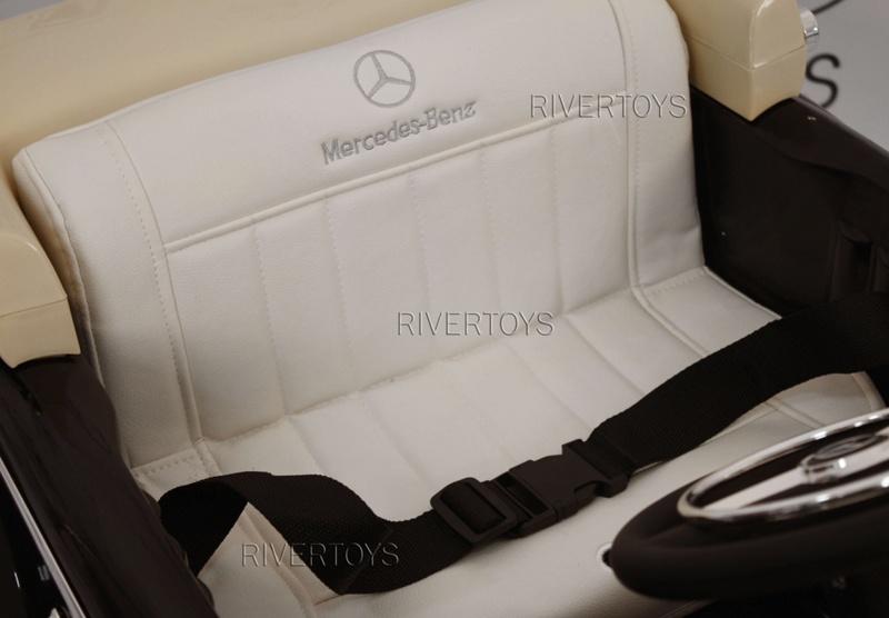 Детский электромобиль RiverToys Mercedes-Benz 300S LS-618 (синий) глянец лицензия - фото5