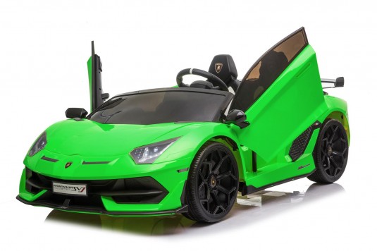 Детский электромобиль RiverToys Lamborghini Aventador SVJ A333MP (зеленый) лицензия