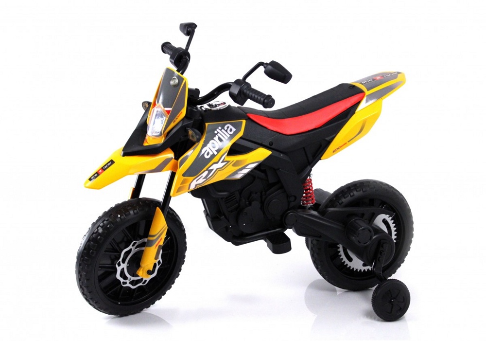 Детский электромотоцикл RiverToys P444PP-S317 (желтый)