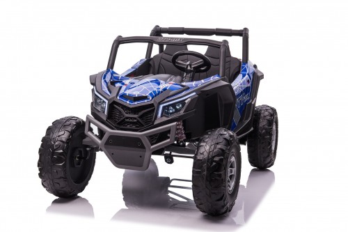 Детский электромобиль RiverToys H555HH (синий Spider) Двухместный Buggy