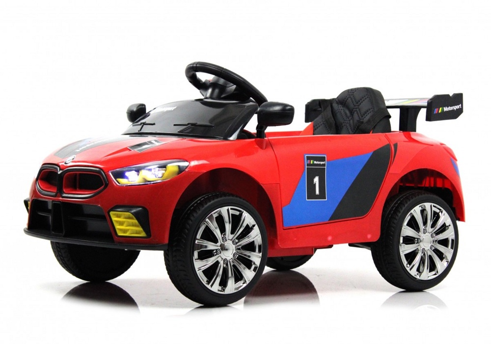 Детский электромобиль RiverToys F444FF (красный) BMW Режим качалки