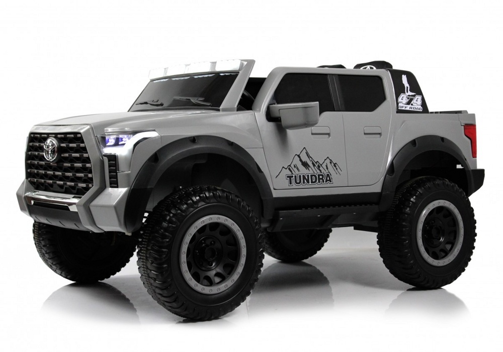 Детский электромобиль RiverToys G444GG (серый) Toyota Tundra Полноприводный