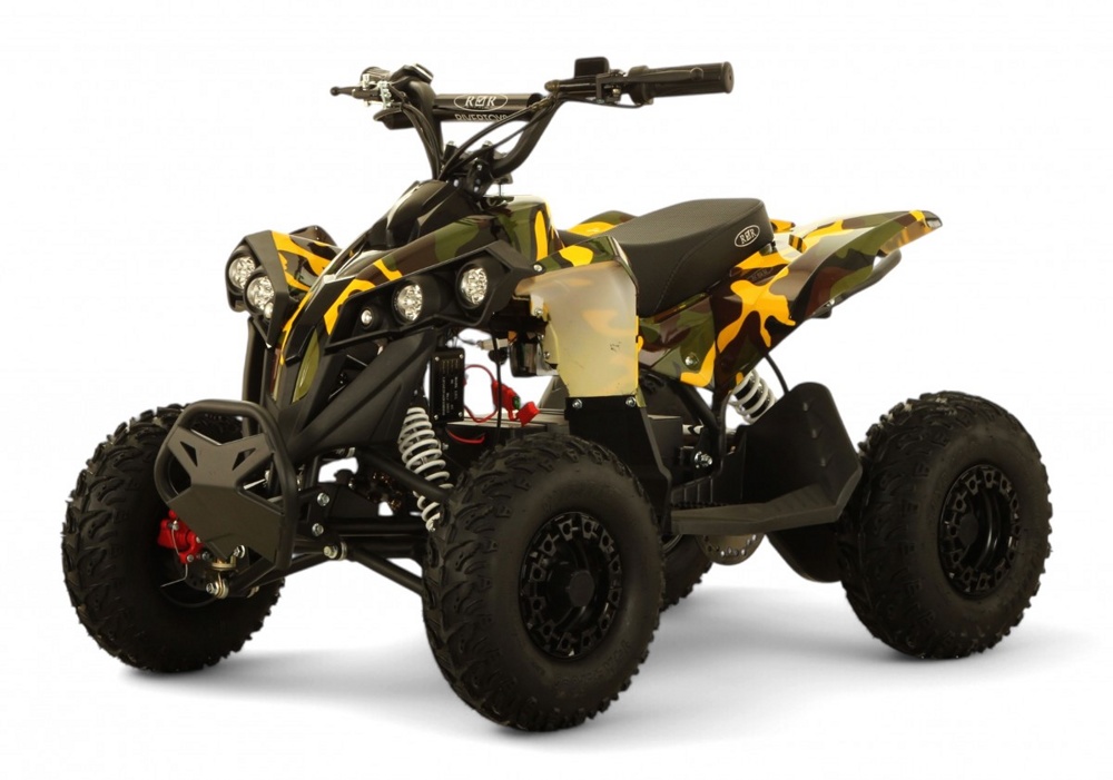 Детский электроквадроцикл RiverToys MARK (желтый камуфляж)