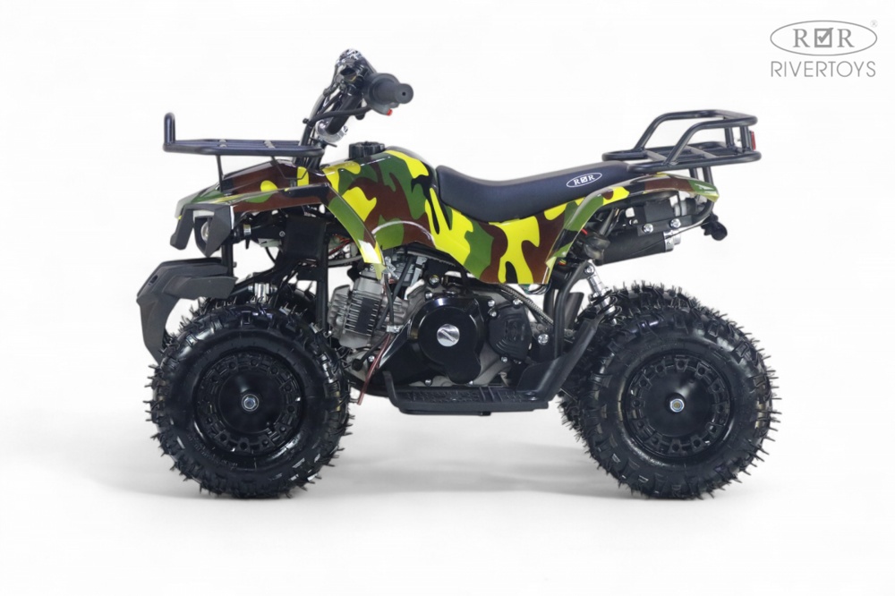 Детский квадроцикл RiverToys TIGER (желтый камуфляж) Бензиновый - фото2