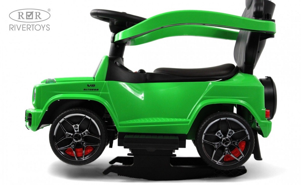 Детский толокар RiverToys Mercedes-Benz GL63 Z001ZZ-A (зелёный бриллиант) 3 в 1 электромобиль, трансформируется в качалку, пульт д/у - фото2