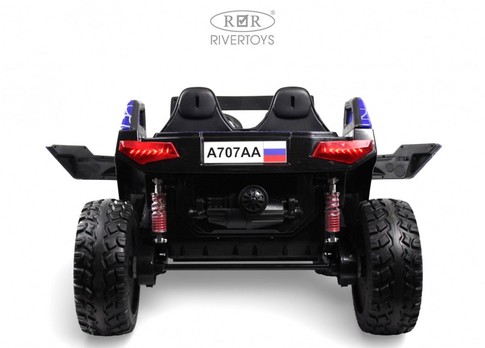 Детский электромобиль RiverToys A707AA LUX NEW 4WD (синий spider) Двухместный Полноприводный фото-6 Детский электромобиль RiverToys A707AA LUX NEW 4WD (синий spider) Двухместный Полноприводный фото-6