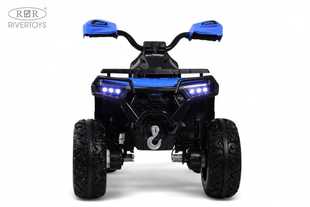 Детский электроквадроцикл RiverToys E009EE (синий) Полноприводный - фото2