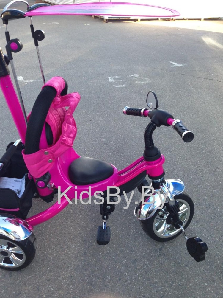 Велосипед детский трехколесный Rich Toys Lexus Trike Grand New (розовый) с регулируемой по высоте телескопической ручкой управления - фото2